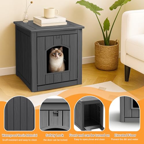 Weatherproof Resin Cat House G473726