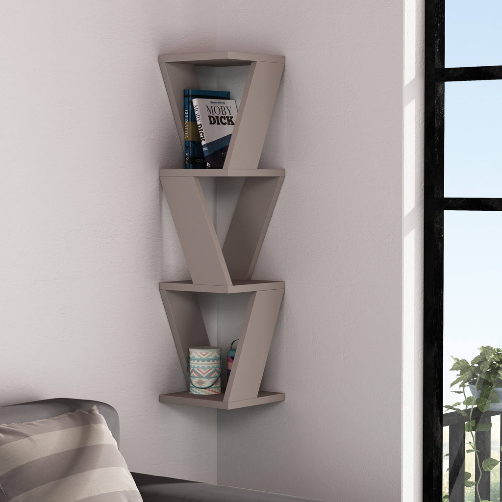 White Corner Wall Shelf U8223