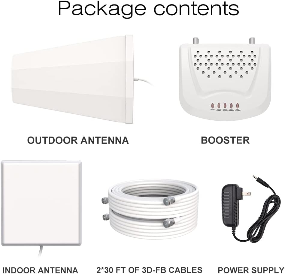 Cell Phone Signal Booster Kit, 2G/3G/4G LTE, 5G Ready L866112