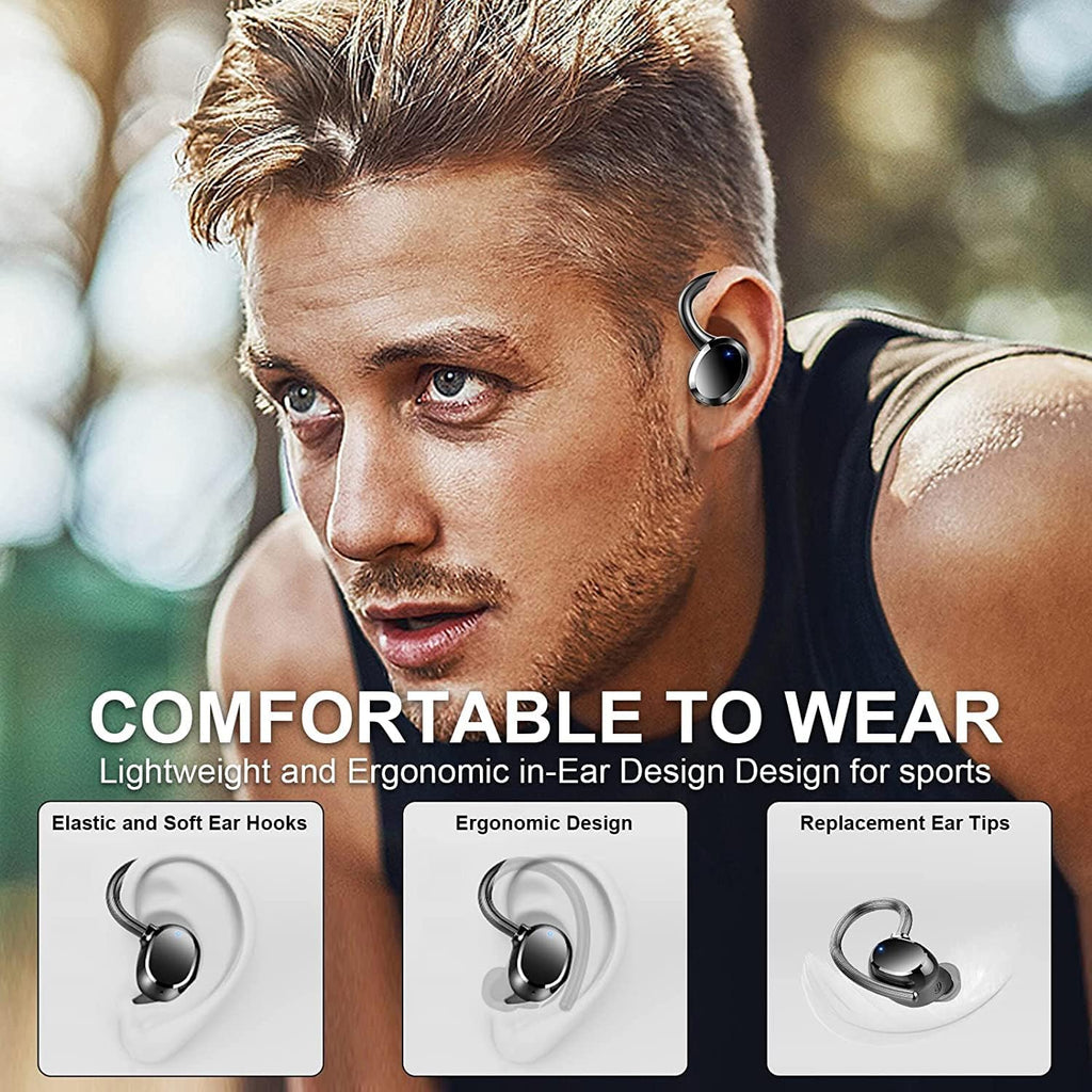 Wireless Bluetooth 5.1 Earbuds with Earhooks, IP7 Waterproof, 48H Playtime, Pack of 2 U177237