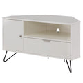 White Wood Corner TV Stand Z6968