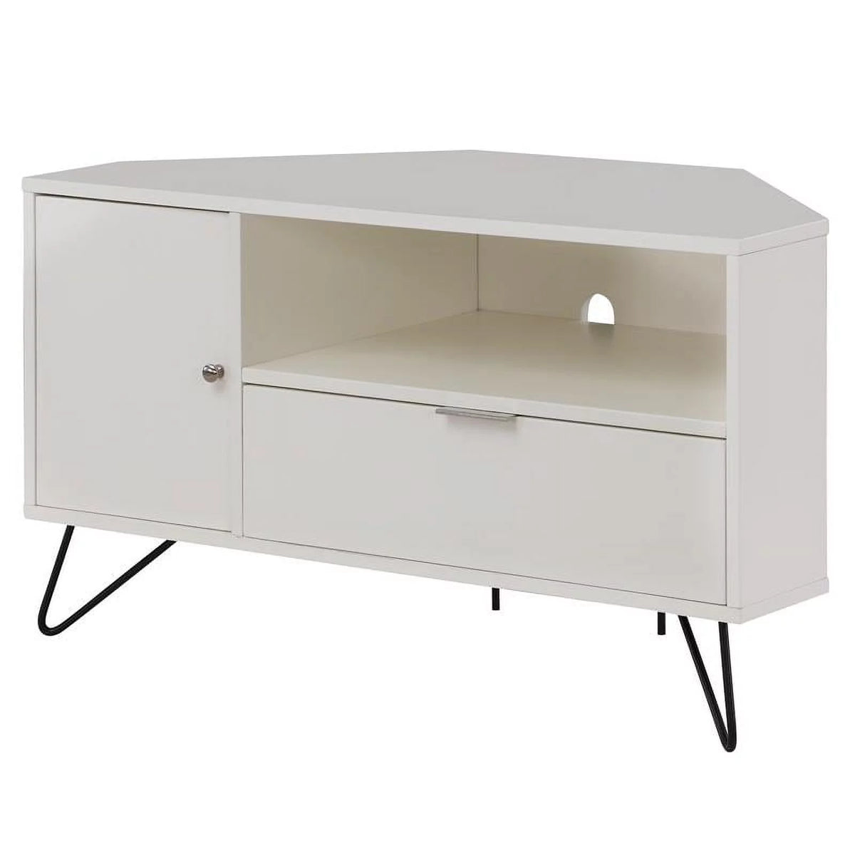 White Wood Corner TV Stand Z6968