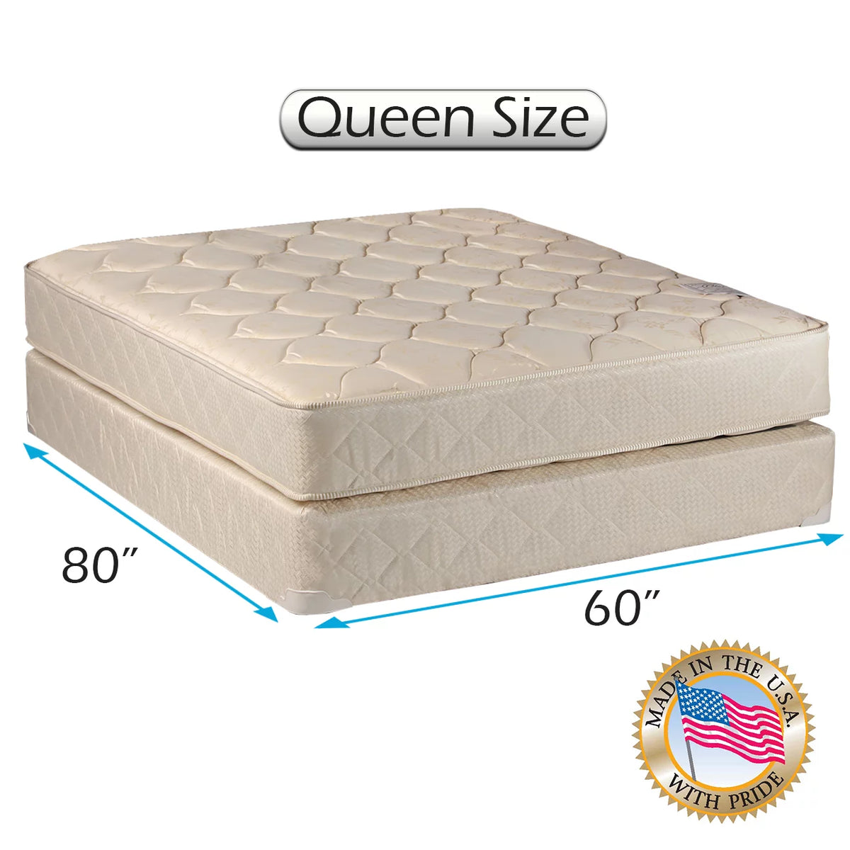 9" Innerspring Mattress Set with Bed Frame V126