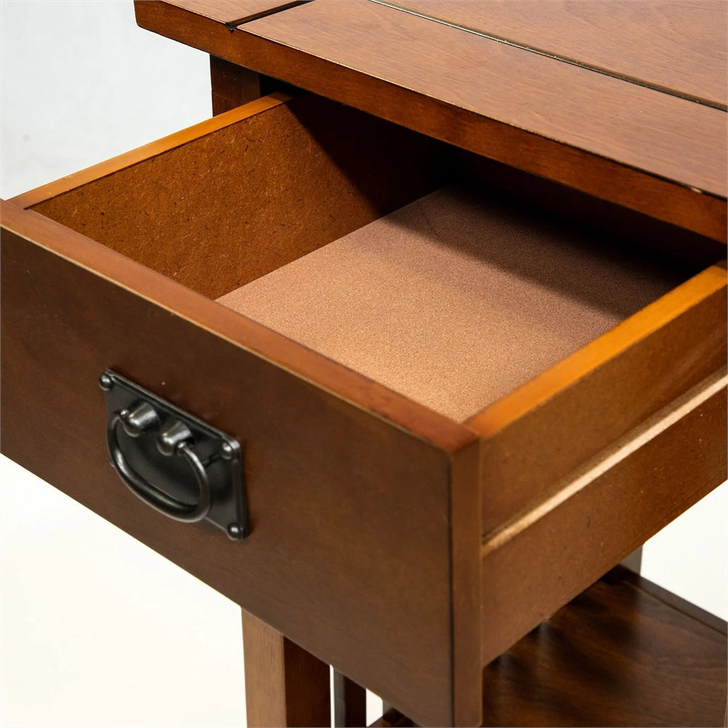 1 Drawer Wood End Table X243808