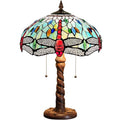 Tiffany Stained Glass Table Lamp 2-Light 16x16x24 Inches X477
