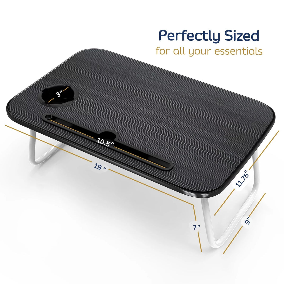 Adjustable Laptop Bed Tray Table with Foldable Legs B383869