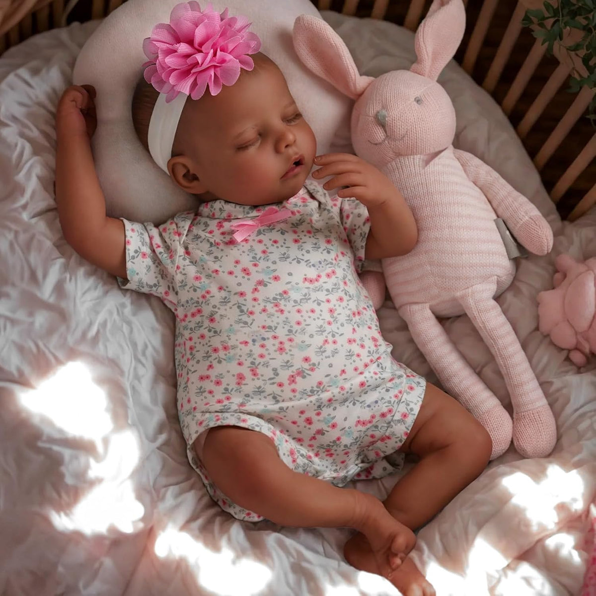 17-Inch Black Reborn Baby Dolls with Feeding Kit J4917