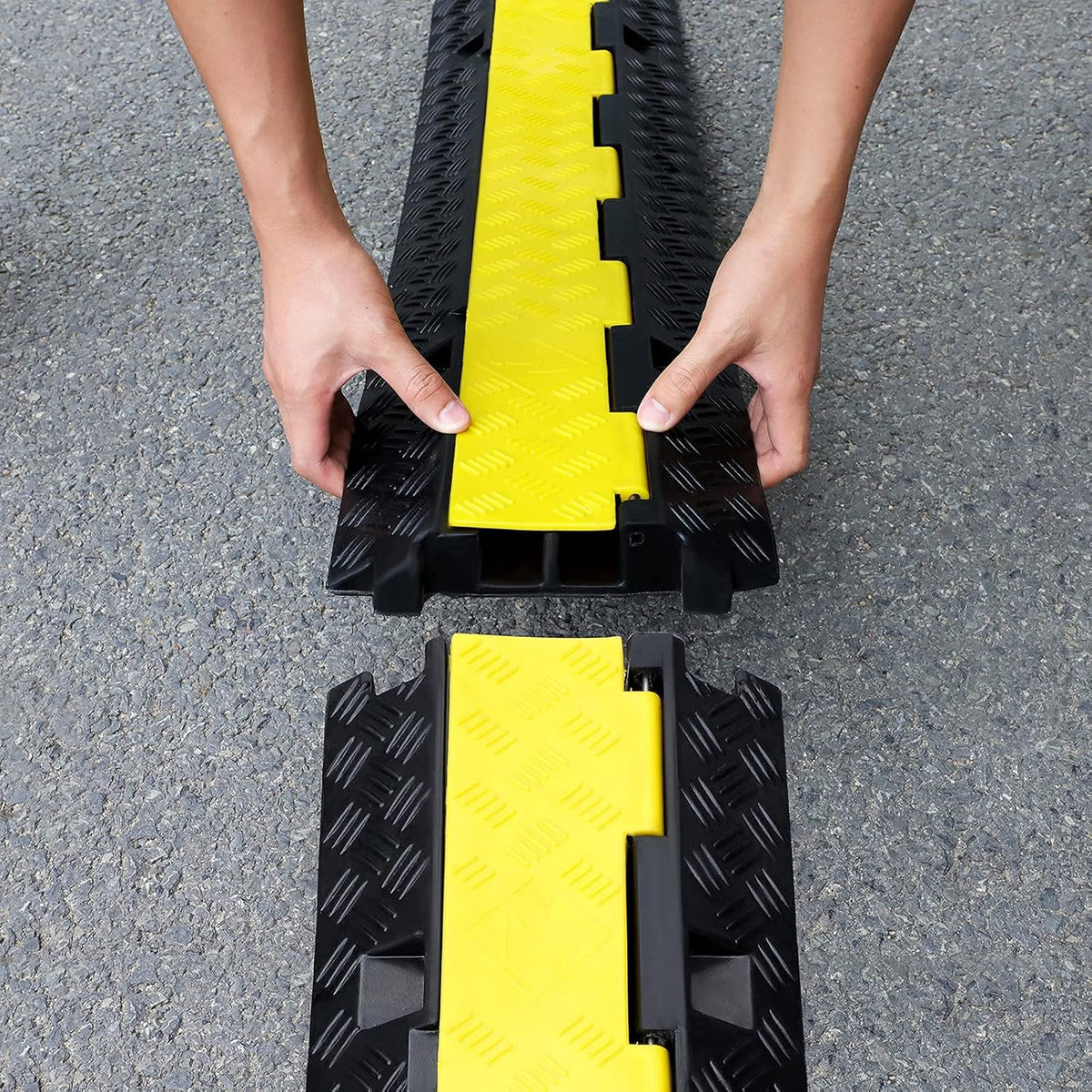 3 Pack Heavy Duty Anti-Skid Rubber Cable Protector Ramp D1952