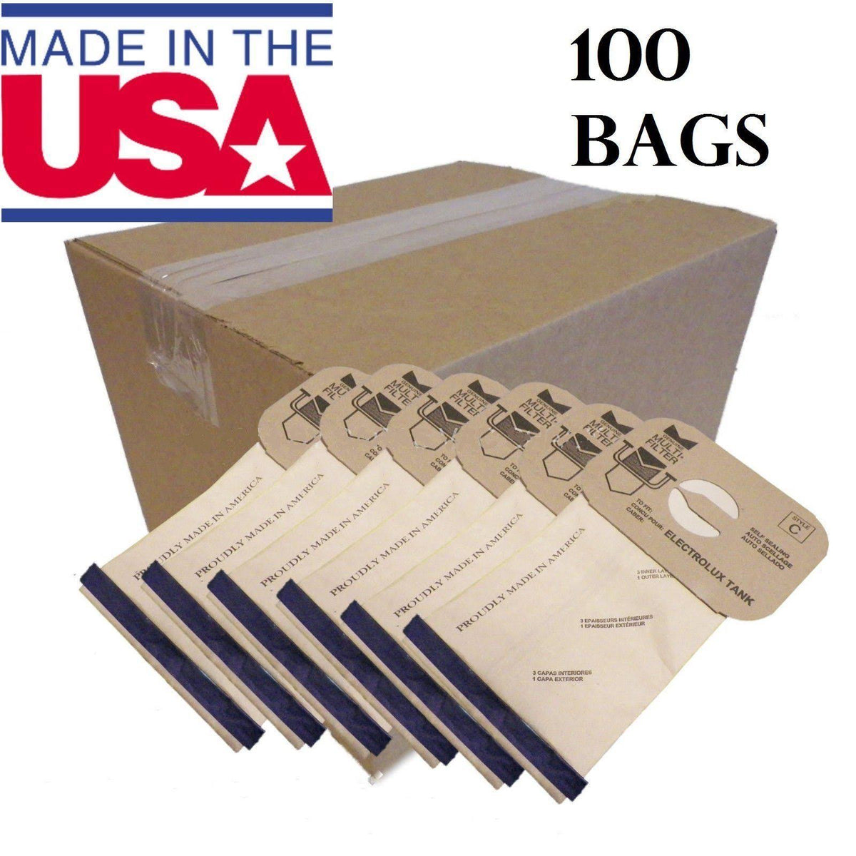 100 Canister Style C Vacuum Cleaner Bags T865