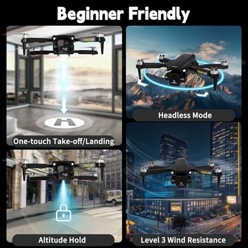 Foldable Drone with Camera and LCD Screen Remote Control A817381