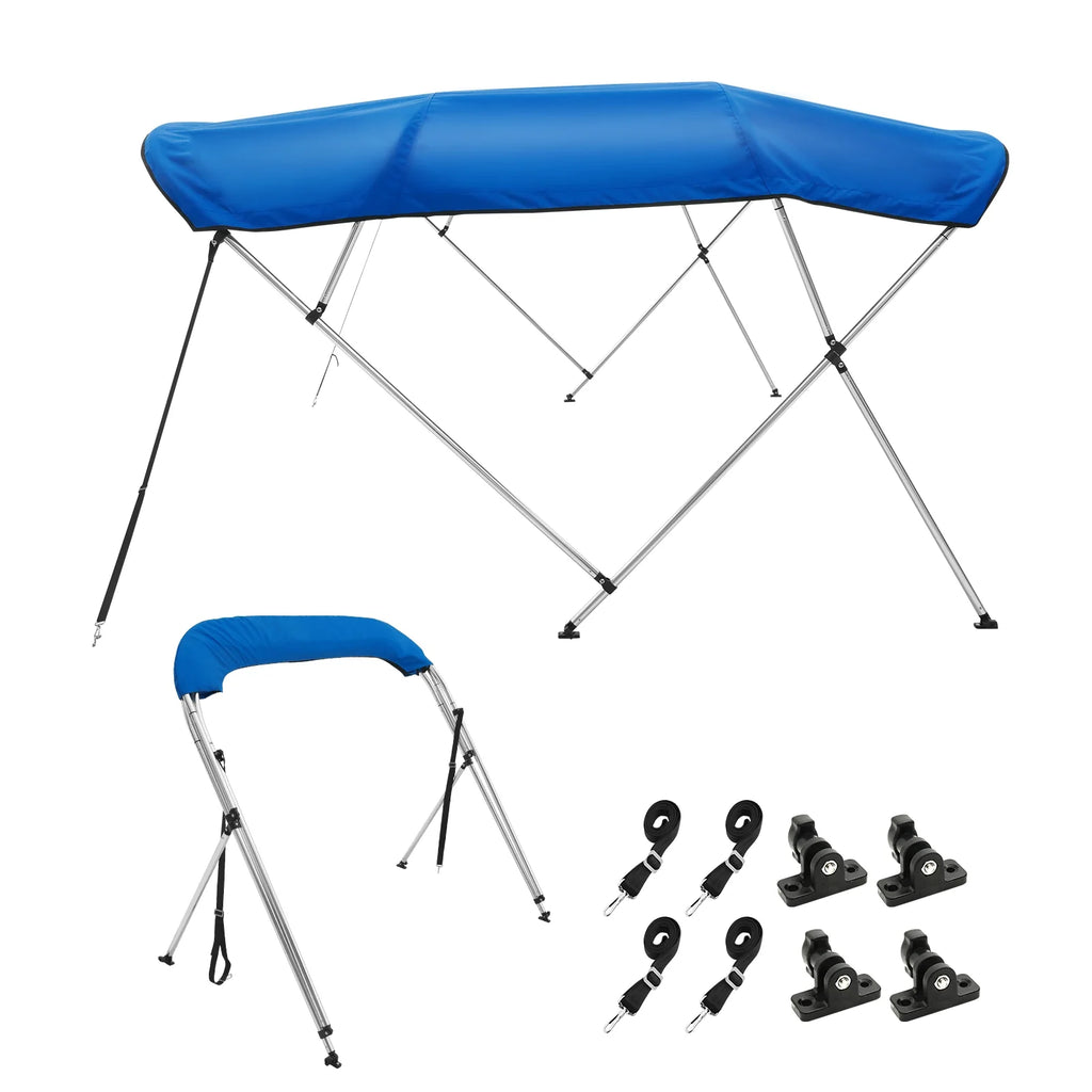 4 Bow Bimini Top Boat Cover 900D Polyester Aluminum Frame 91"-96" W K403