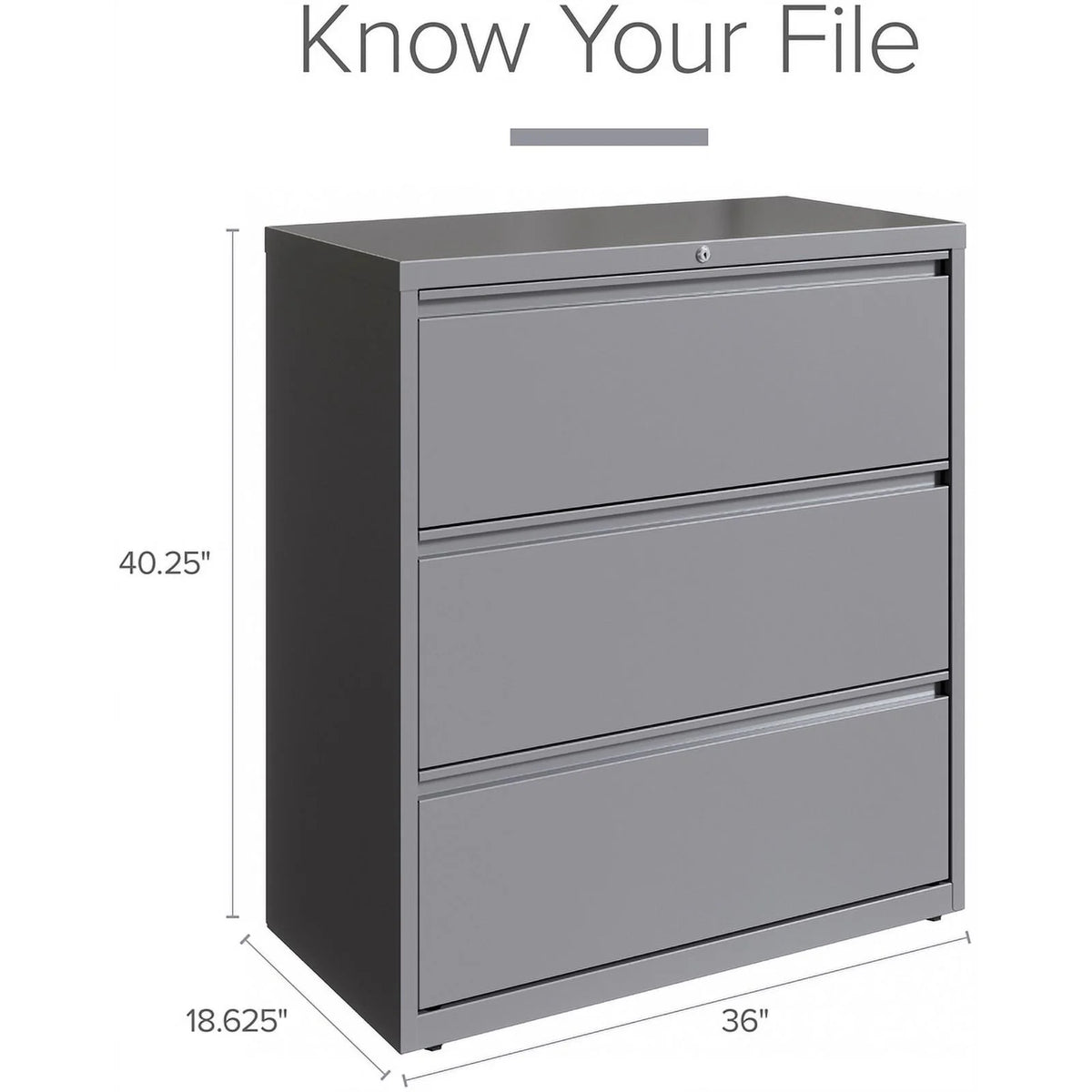 36" Wide 3 Drawer Metal Lateral File Cabinet V29913