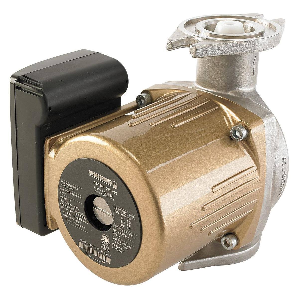 Astro 280SS Circulator Pump, Open, 115V, 5/16 HP G174130