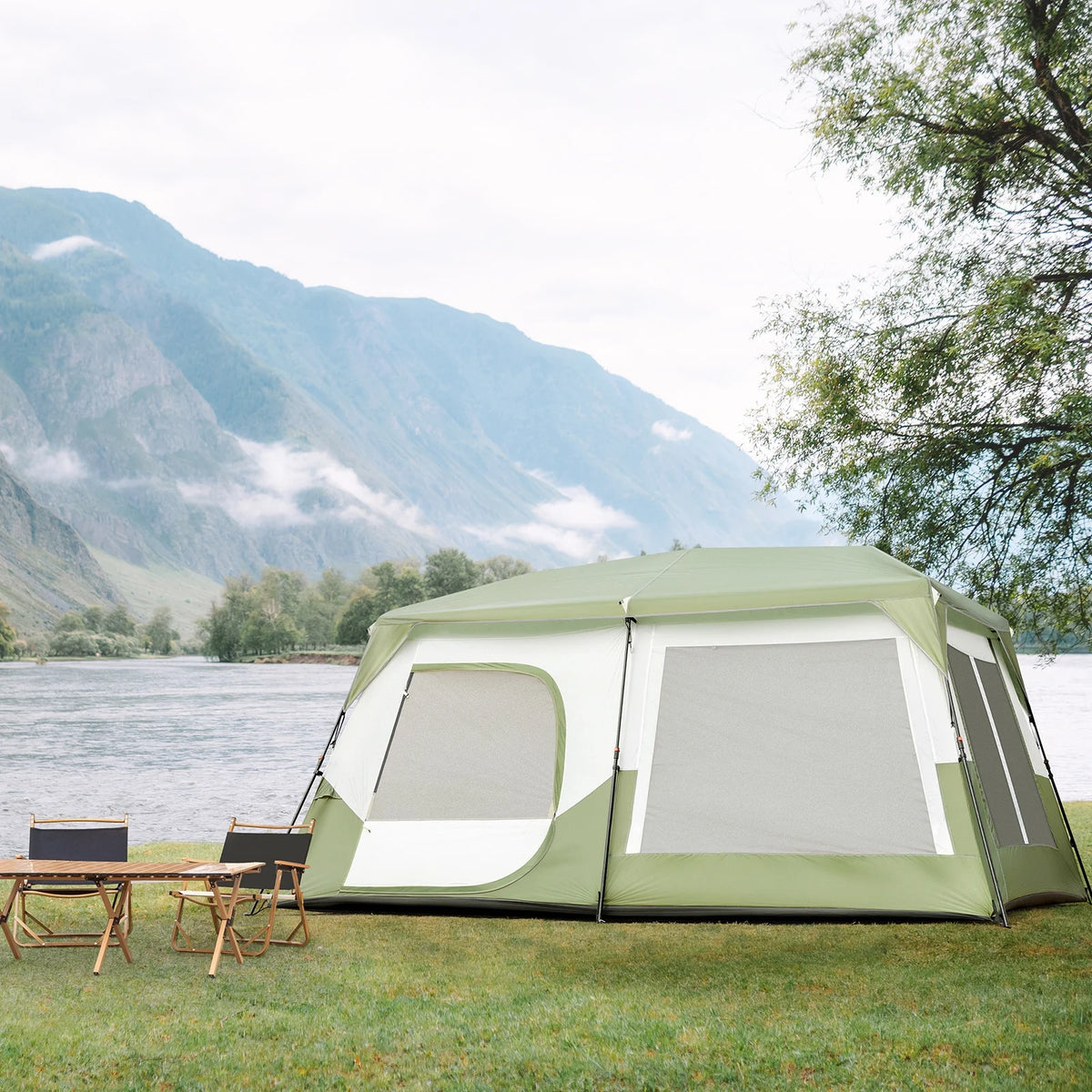 Camping Tent 14 Person 2 Rooms with Carry Bag J680248