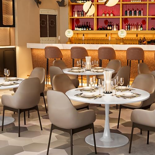 42 Inch Round Dining Table with Metal Pedestal Base F58239