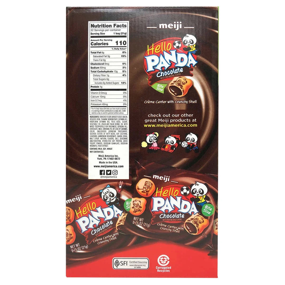 0.75 oz Hello Panda Chocolate 32 Count C936