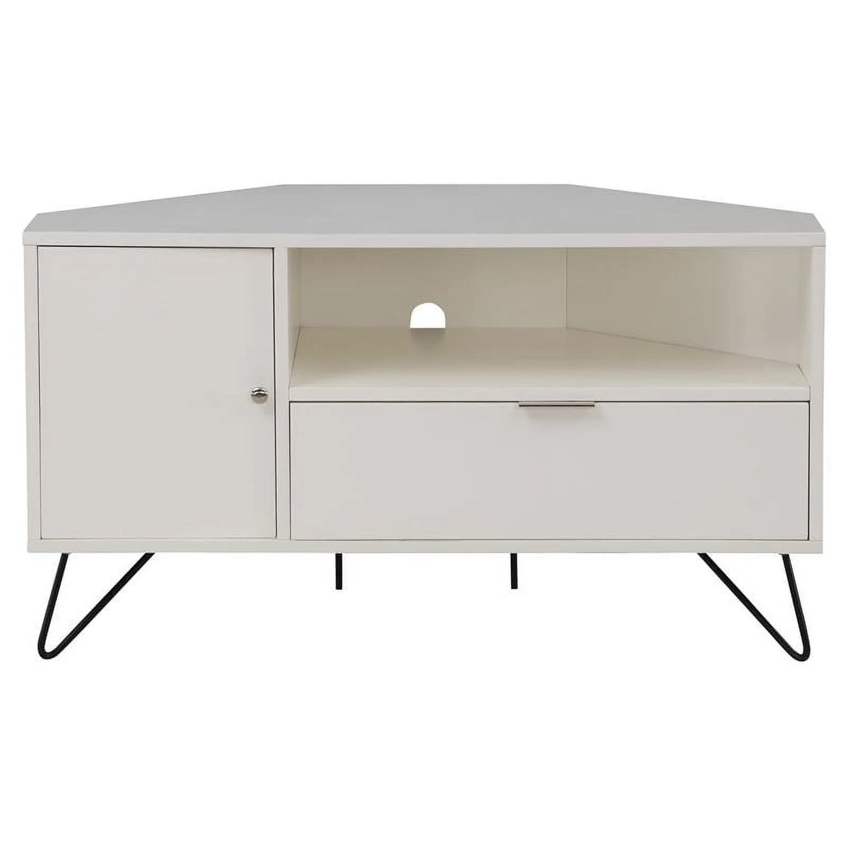 White Wood Corner TV Stand Z6968