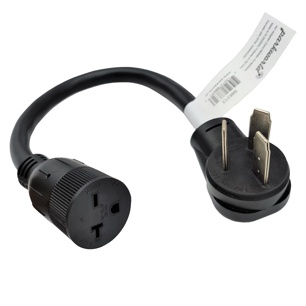 Dryer 10-50 Plug Male to 6-20 T-Blade Receptacle Female Adapter Cord 1.5FT N9333