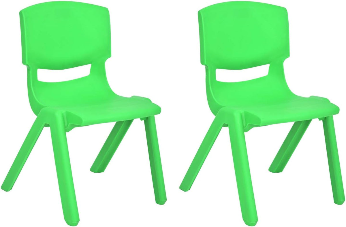 Stackable Plastic Kids Learning Chairs, Yellow, 2-Pack E668