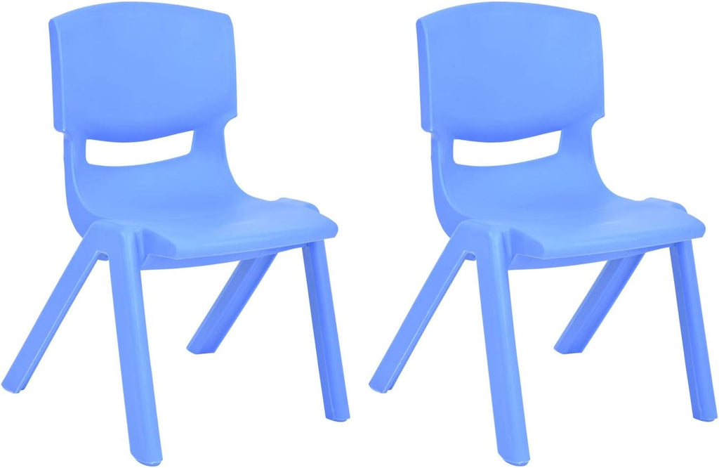 Stackable Plastic Kids Learning Chairs, Yellow, 2-Pack E668