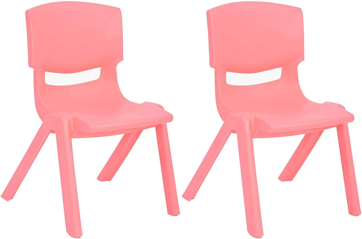 Stackable Plastic Kids Learning Chairs, Yellow, 2-Pack E668