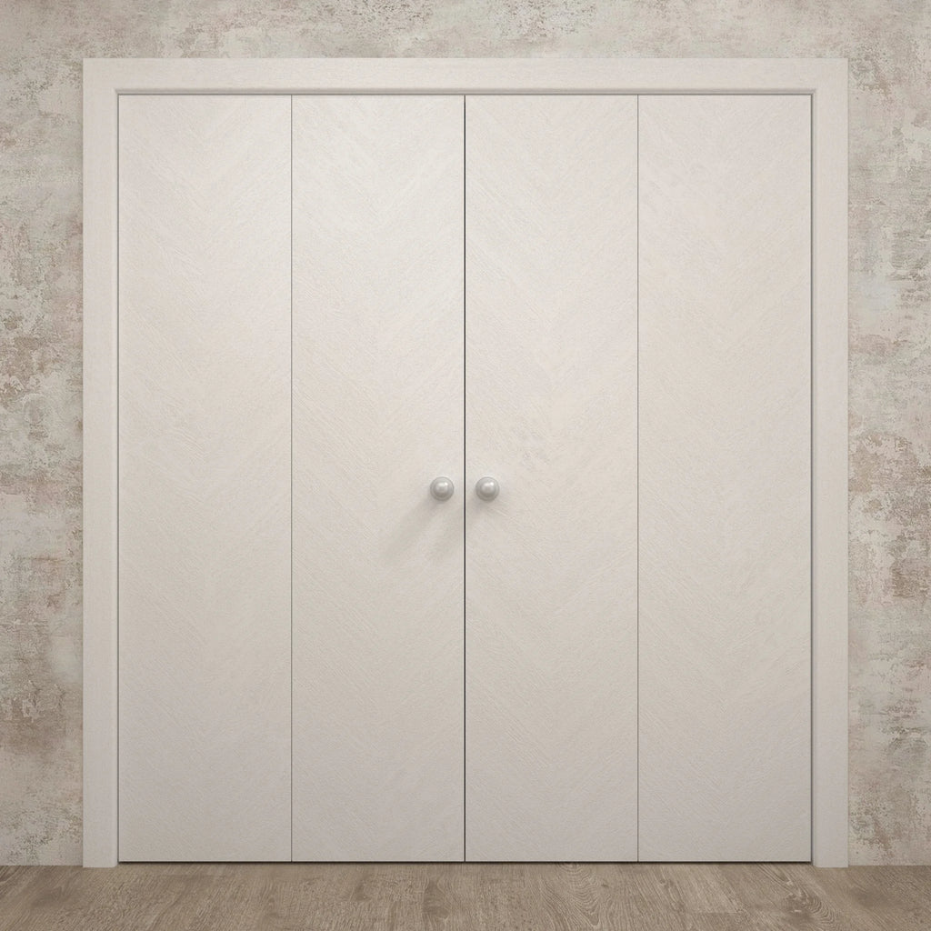 Sliding Closet Double Bi-fold Doors 72 x 80 inches Wood Solid A9310