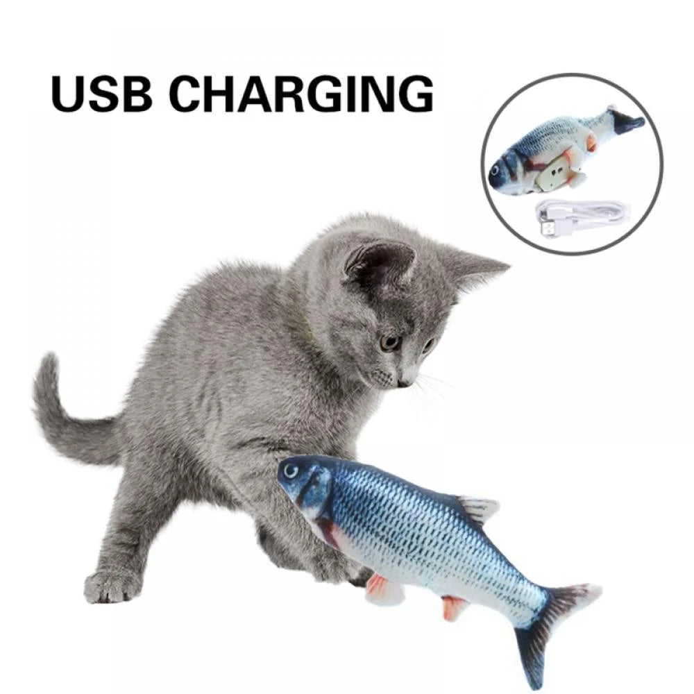 Realistic Flopping Fish Catnip Plush Cat Toy K26256