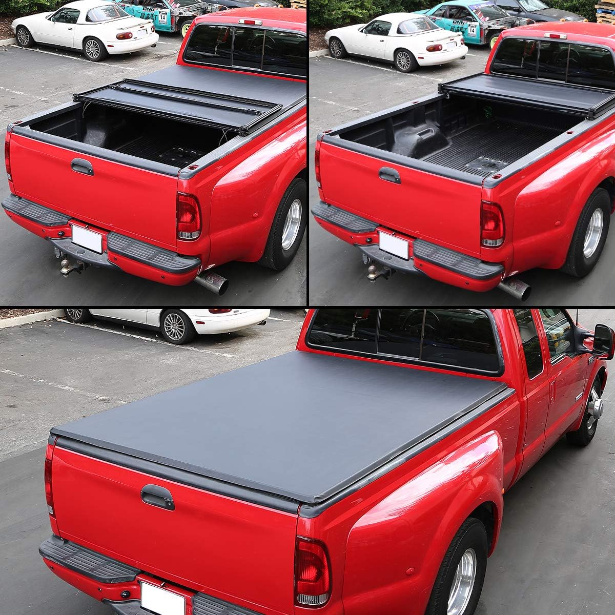 Matte Black Tri-Fold Truck Tonneau Cover V84266