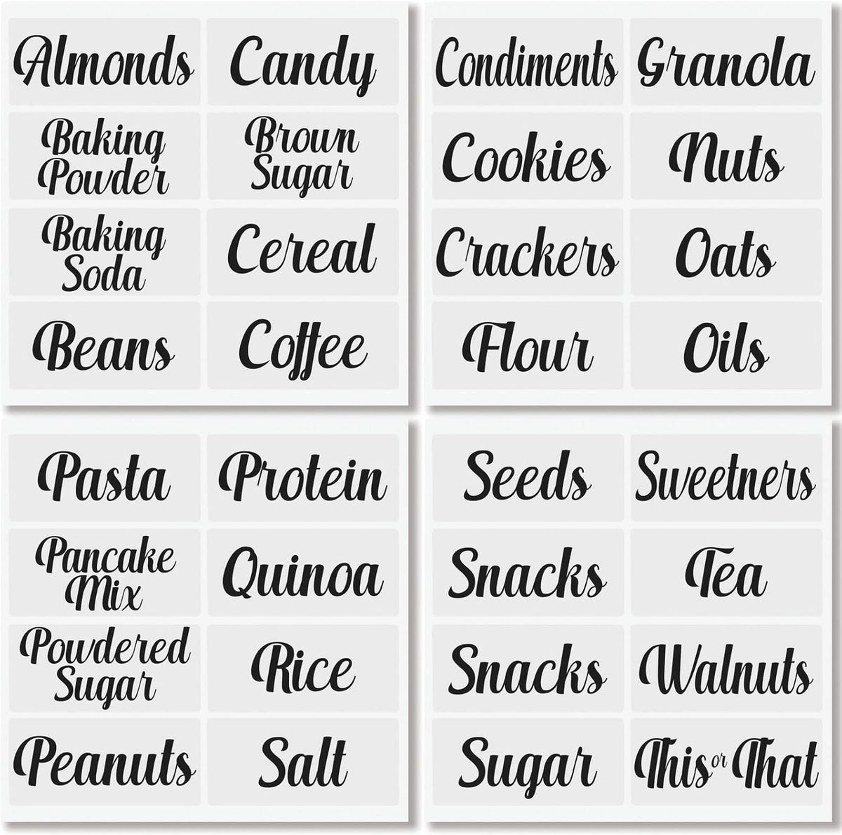 Clear Plastic Kitchen Storage Bin with Handles, Set of 6 T182