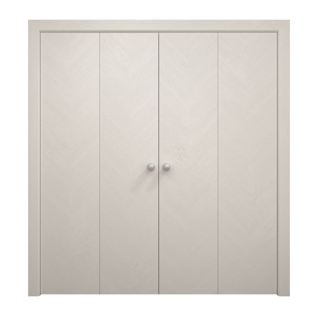 Sliding Closet Double Bi-fold Doors 72 x 80 inches Wood Solid A9310