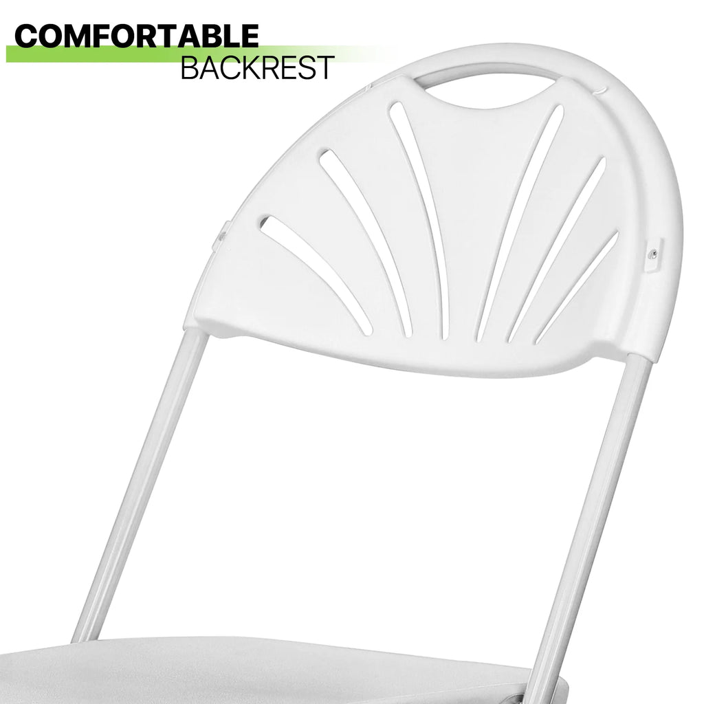 White Plastic Stackable Foldable Chair L665