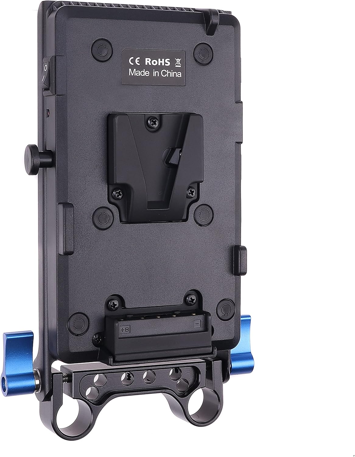 V Mount Battery Power Supply Plate with 15mm Rod Clamp System T7172