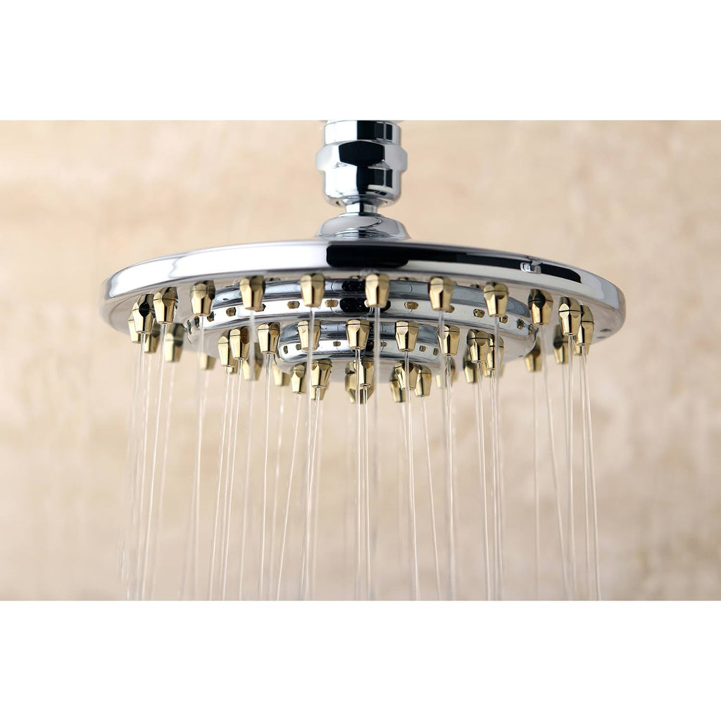 Chrome & Polished Brass Three-Tier Shower Head S85789