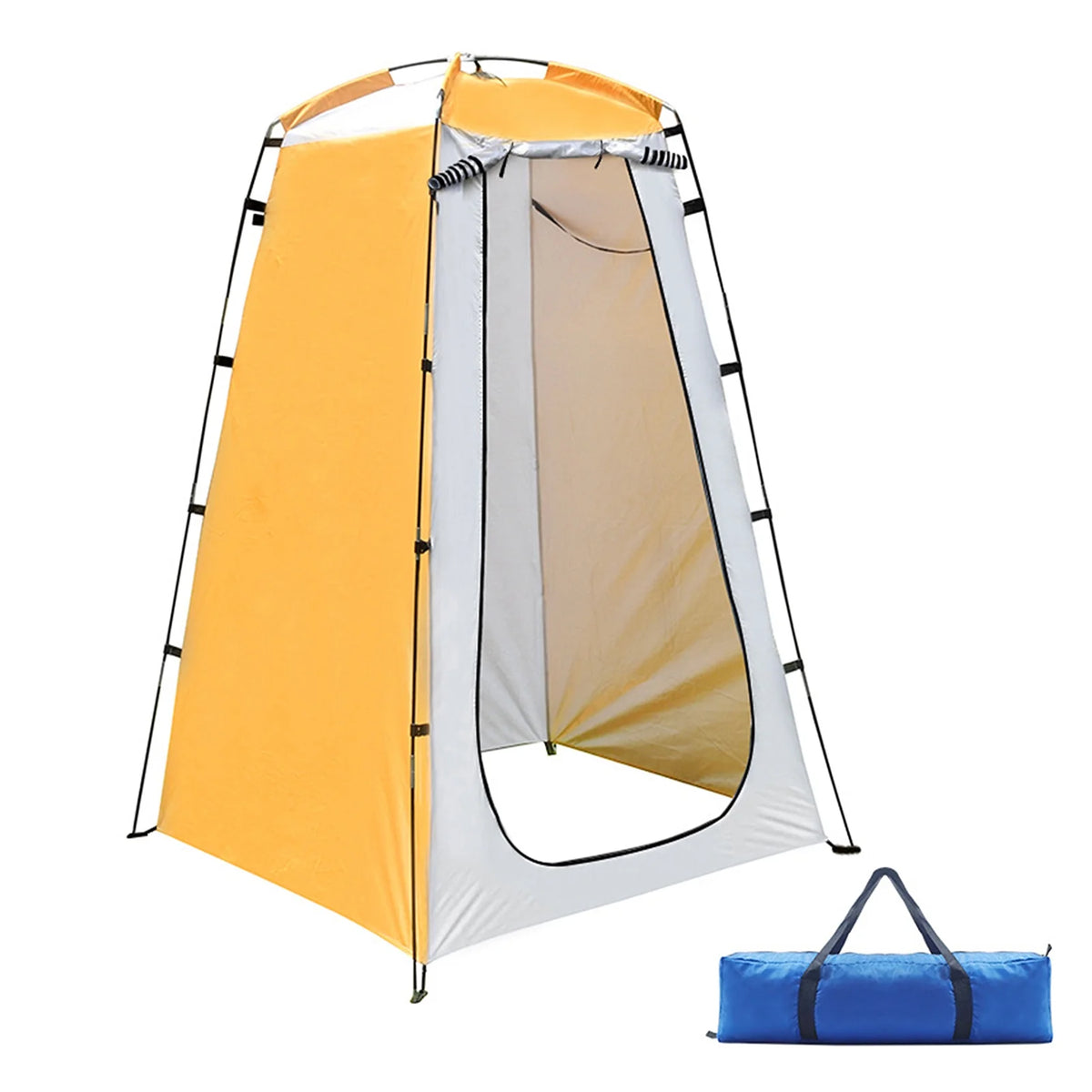 Portable Camping Shower Tent with Ventilation Window and Storage Pocket E447