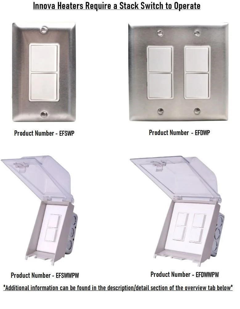 4000 Watt Electric Infrared Dual Element Wall Mount Heater U647231