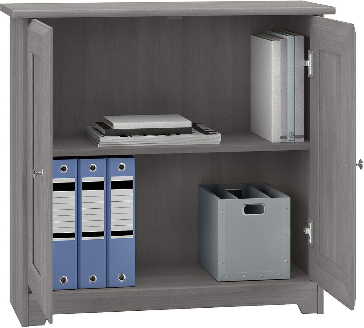 2 Door Low Storage Cabinet in Modern Gray A86556