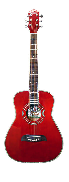 1/2 Size Trans Red Acoustic Guitar Q752