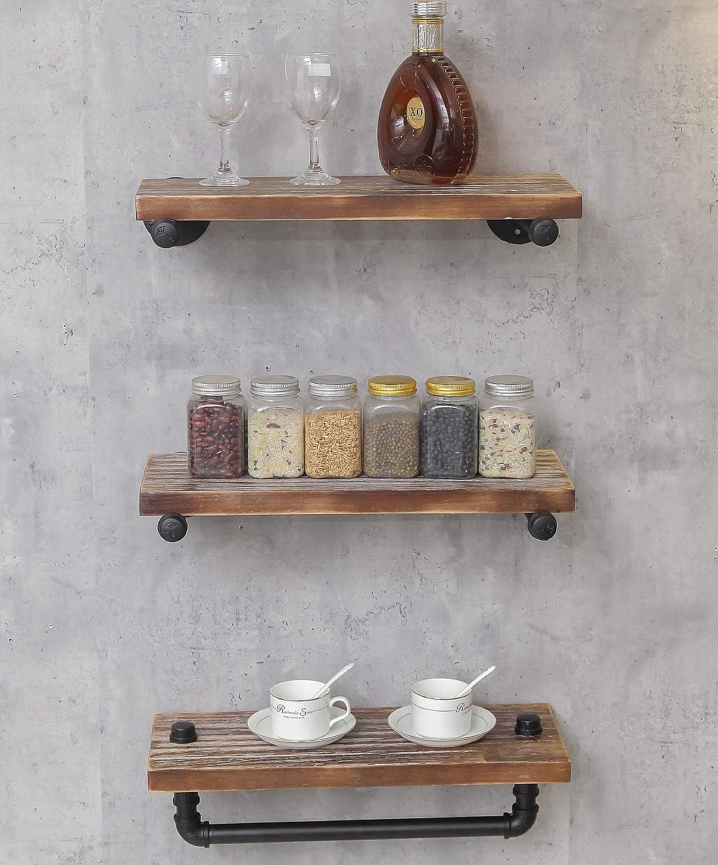 3-Tier Wall Mounted Floating Shelves F107681
