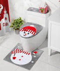 Christmas Toilet Seat Cover and Rug Set of 4 J9876