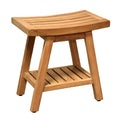 Solid Teak Fully Assembled Shower Bath Spa Stool Side Table Z77716
