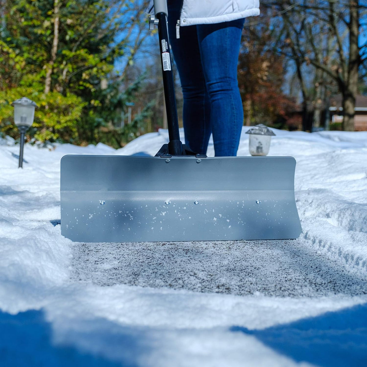 24" Heavy Duty Lightweight Snow Plow Shovel, Smoked Grey, Pack of 2 E1073