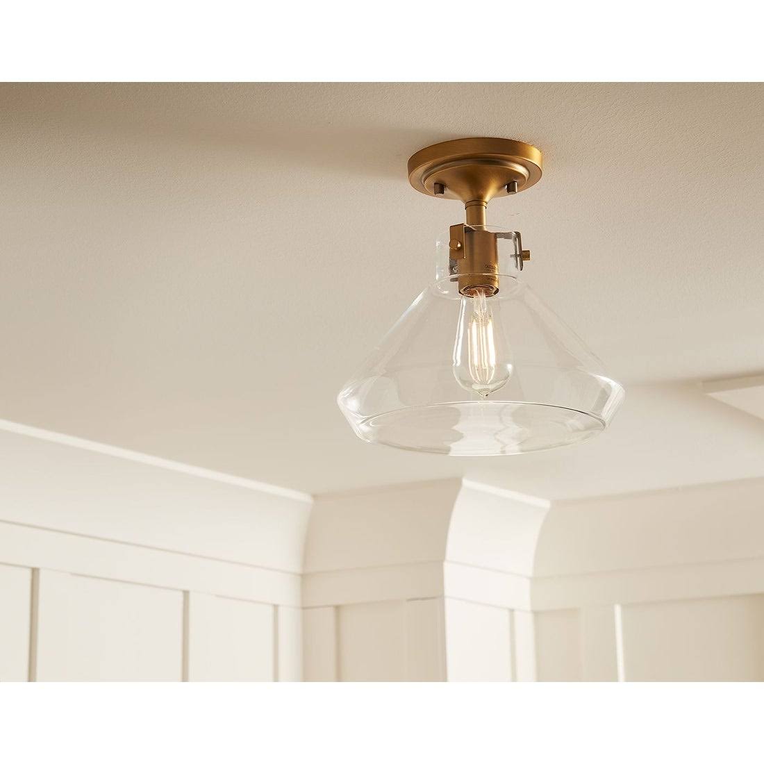 Semi Flush Mount Light Satin Nickel Z345094