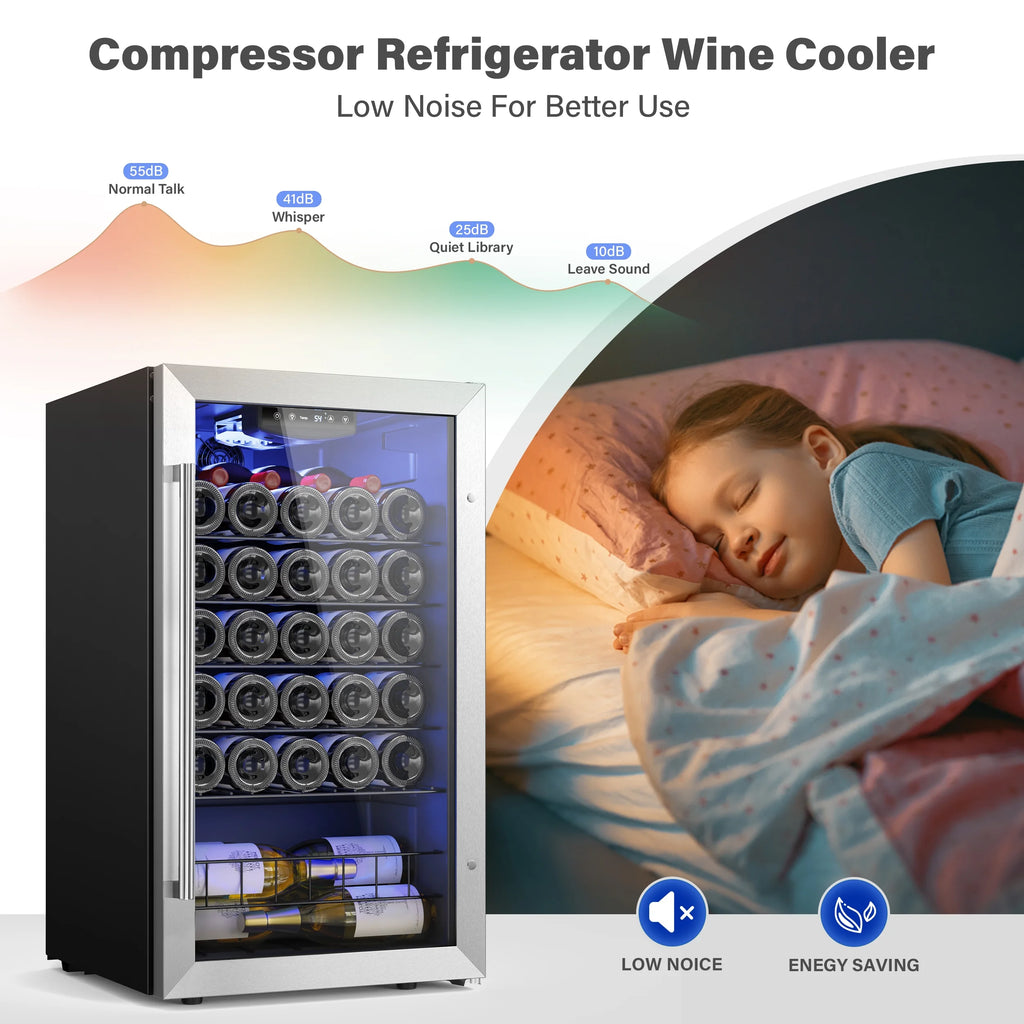 32 Bottle Wine Refrigerator Cooler S7537