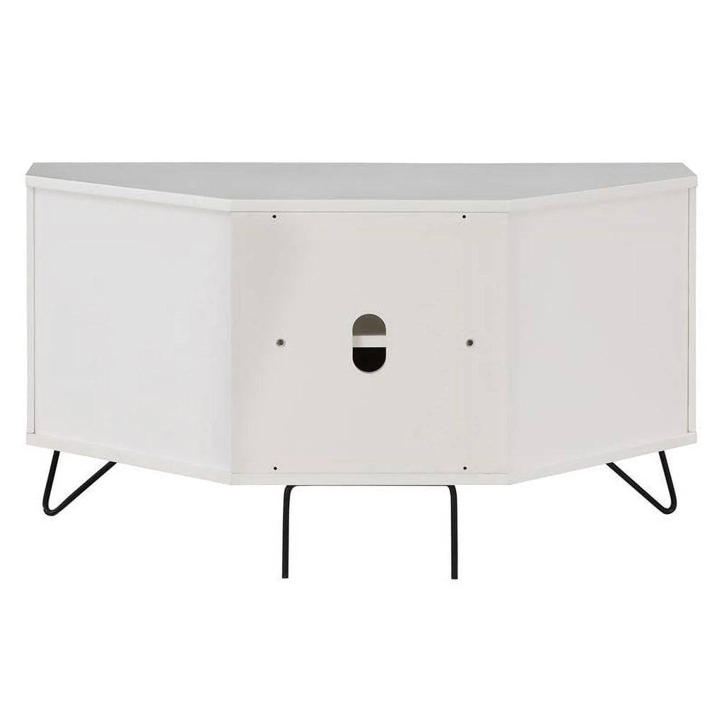 White Wood Corner TV Stand Z6968