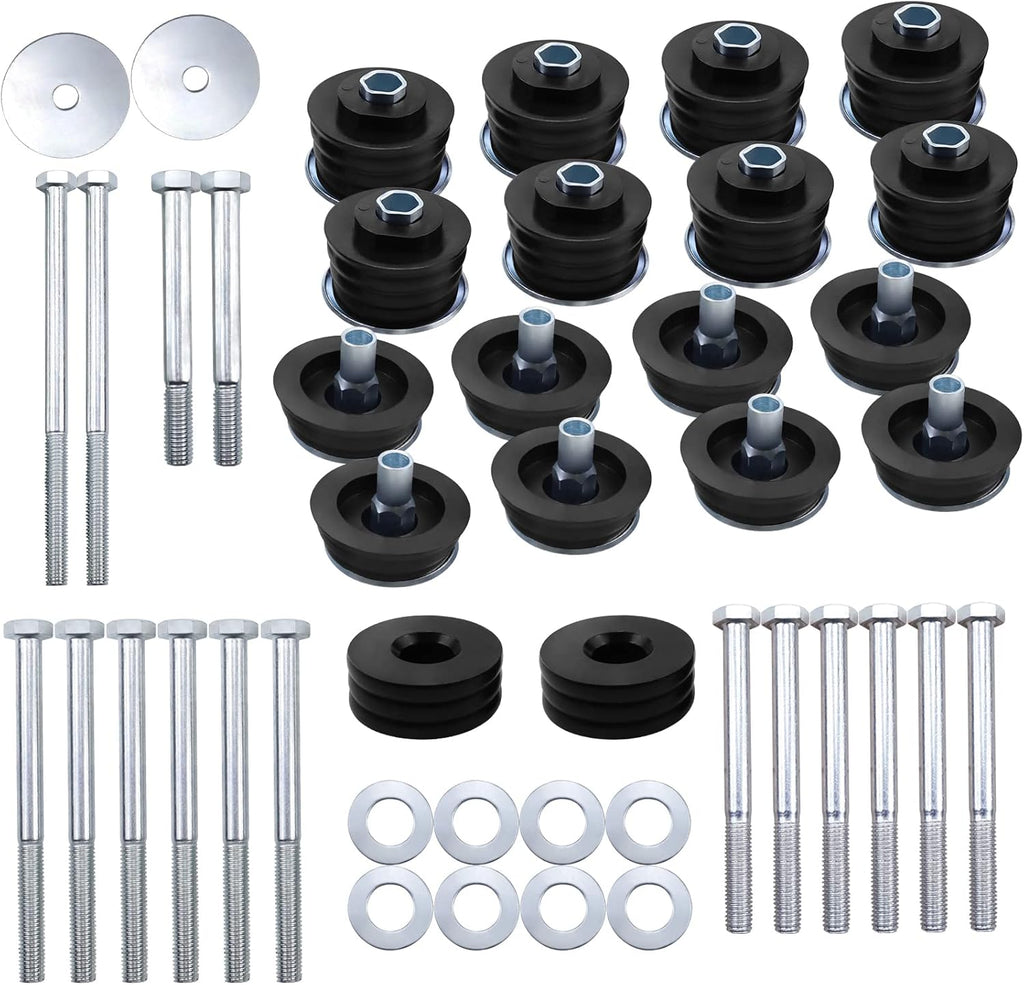 Black Polyurethane Body Mount Bushing Kit for Ford F250 F350 Super Duty 2008-2016 E8606