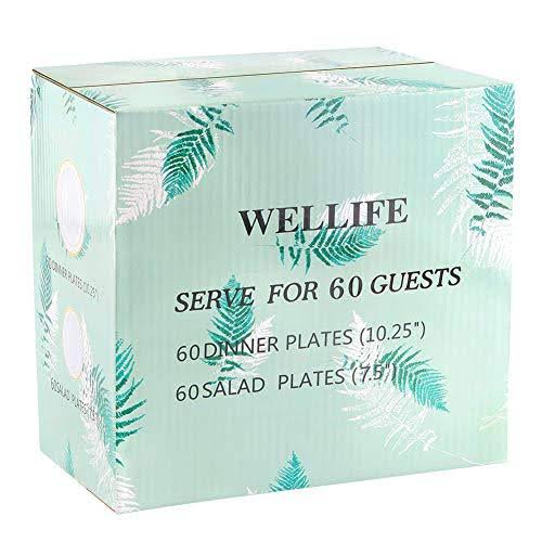 Gold Rim Disposable Plastic Plates K82464