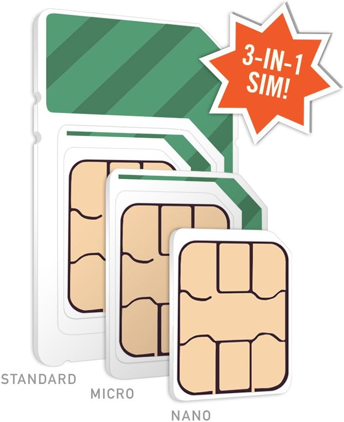 12GB 5G • 4G LTE Data Unlimited Talk & Text 3 Months 3-in-1 GSM SIM Card G770