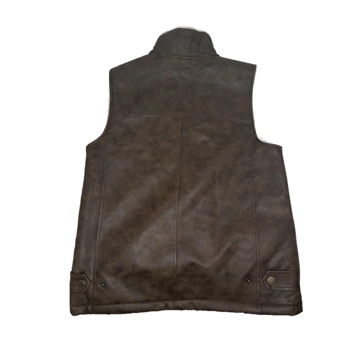 Camel Distressed PU Vest S23578