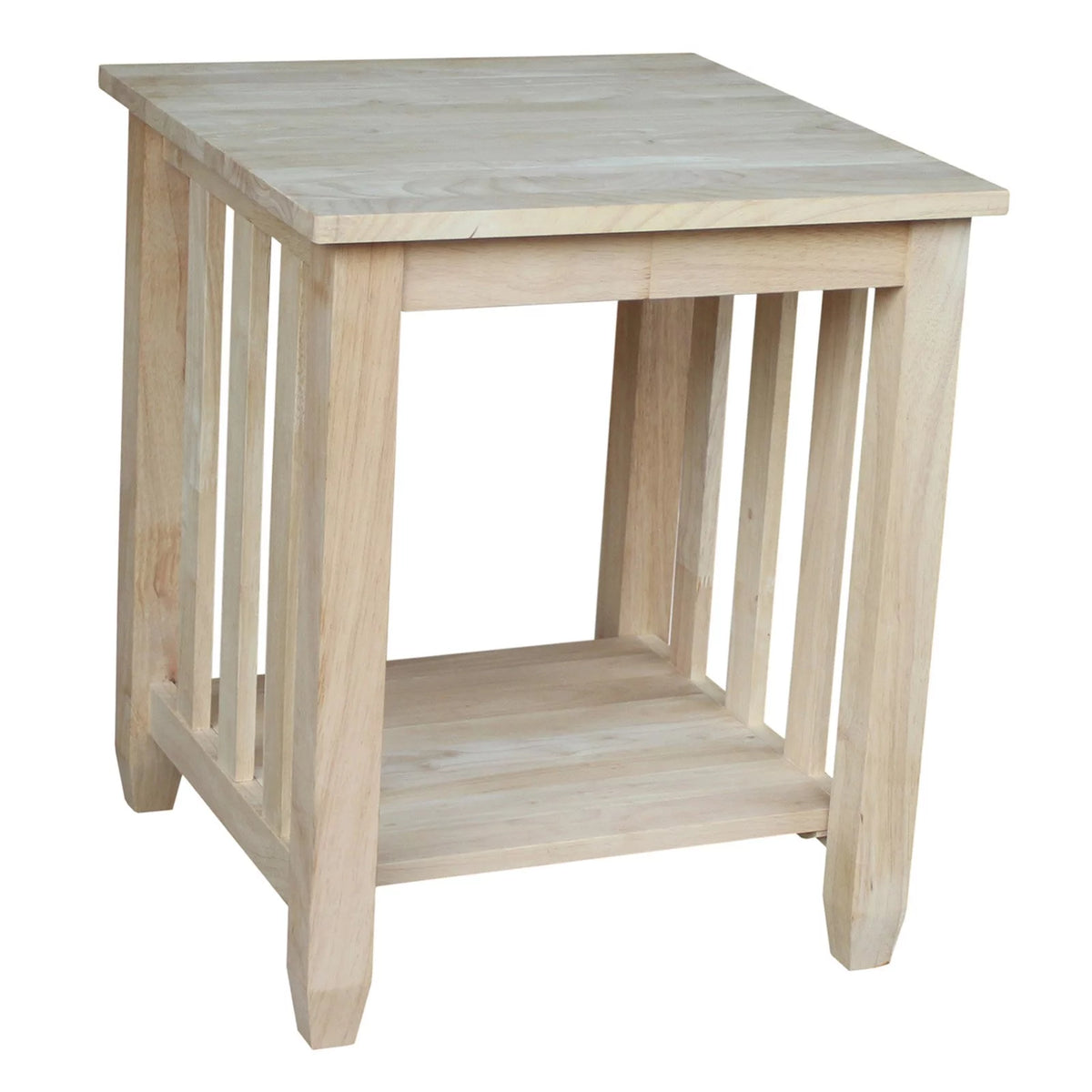 Unfinished Solid Wood End Table F232209
