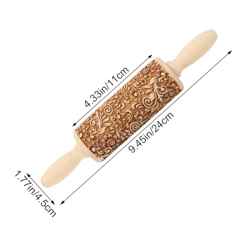 Wooden Embossed Rolling Pin M918